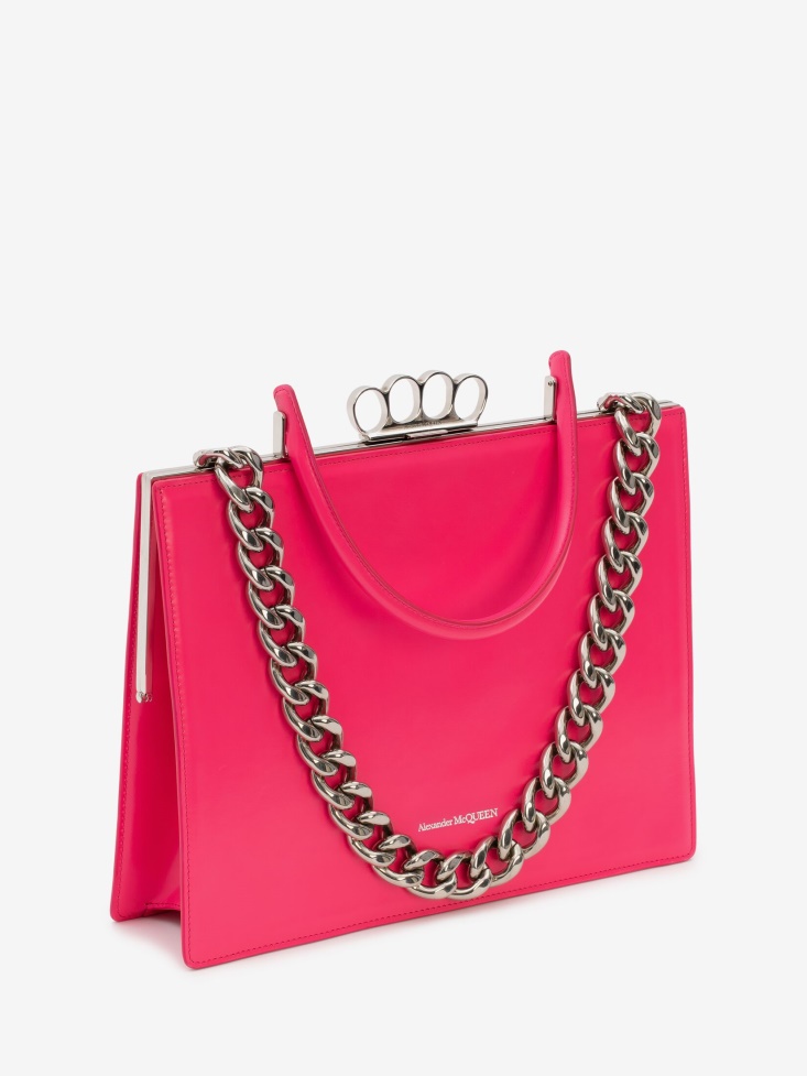 Women's The Four Ring Frame Fashion Alexander McQueen Neon Pink