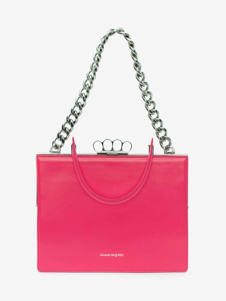 Women's The Four Ring Frame Fashion Alexander McQueen Neon Pink
