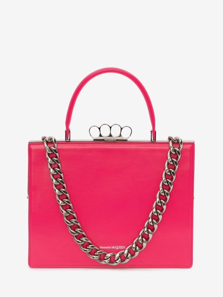 Women's The Four Ring Frame Fashion Alexander McQueen Neon Pink