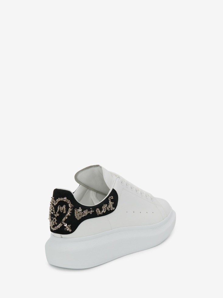 White/Black Fashion Alexander McQueen Men's Oversized Sneaker