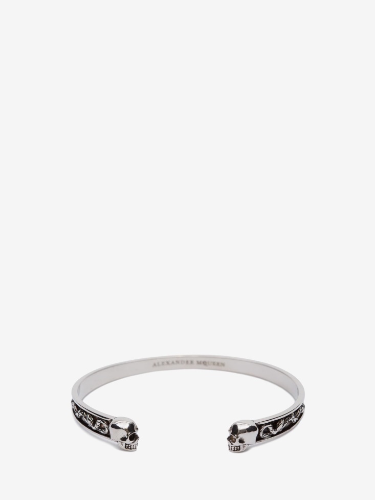 Fashion Alexander McQueen Men's Twin Skull Bracelet Multicolour