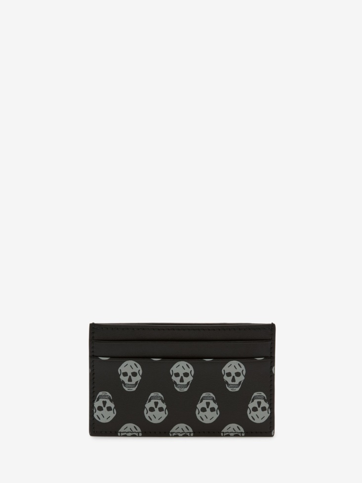 Men's Biker Skull Card Holder Fashion Alexander McQueen Black/White
