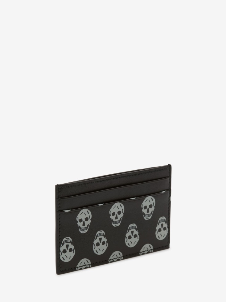 Men's Biker Skull Card Holder Fashion Alexander McQueen Black/White