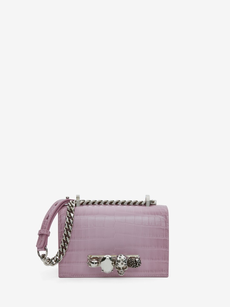Antique Pink Fashion Alexander McQueen Women's Mini Jewelled Satchel