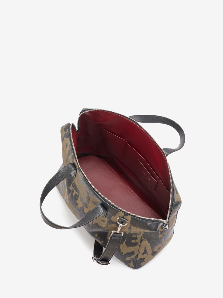 Men's The Sharp Tote Bag Black/Beige Fashion Alexander McQueen