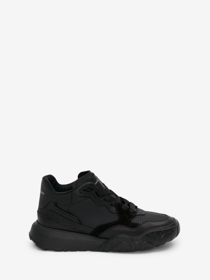 Black/Silver Men's Court Trainer Fashion Alexander McQueen