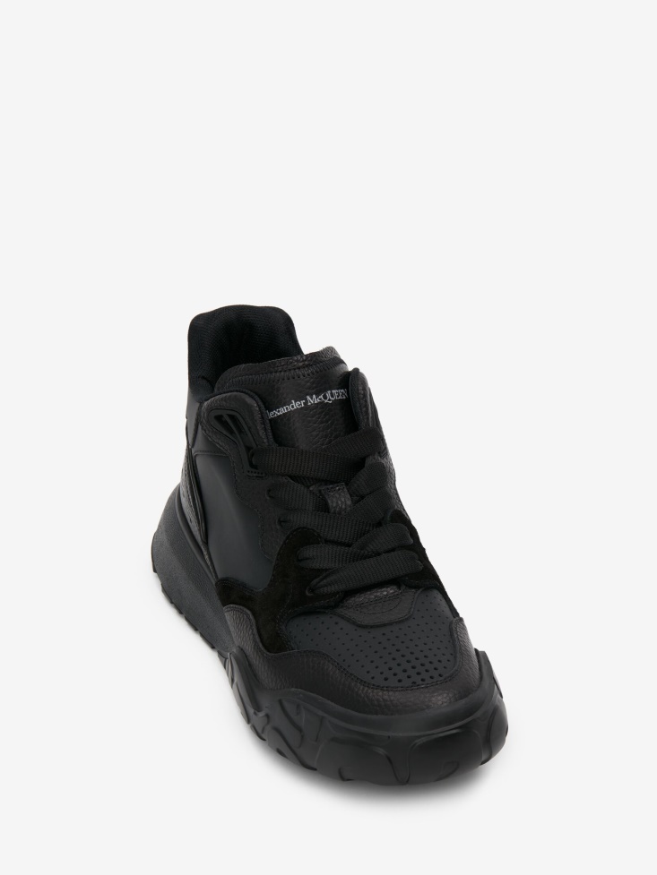 Black/Silver Men's Court Trainer Fashion Alexander McQueen