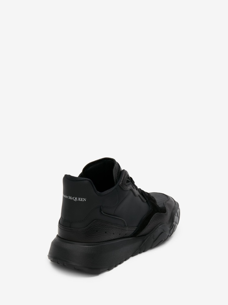 Black/Silver Men's Court Trainer Fashion Alexander McQueen