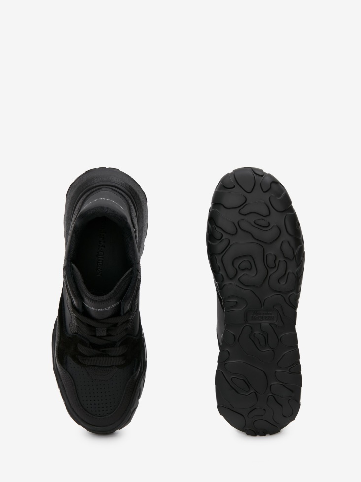 Black/Silver Men's Court Trainer Fashion Alexander McQueen
