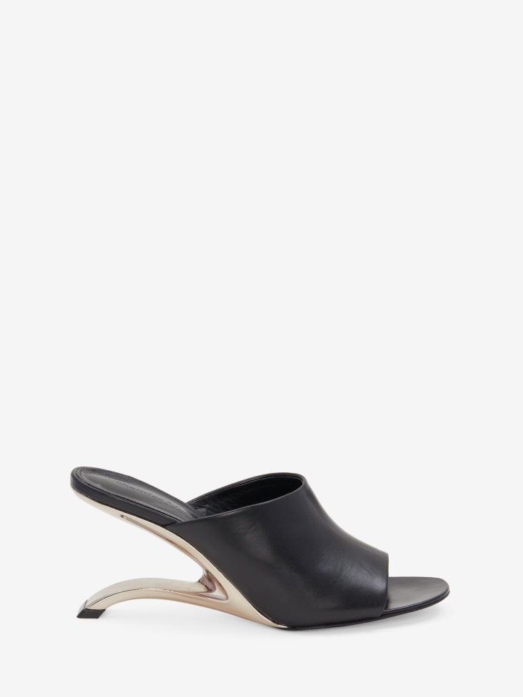 Women's Arc Mule Black/Silver Fashion Alexander McQueen