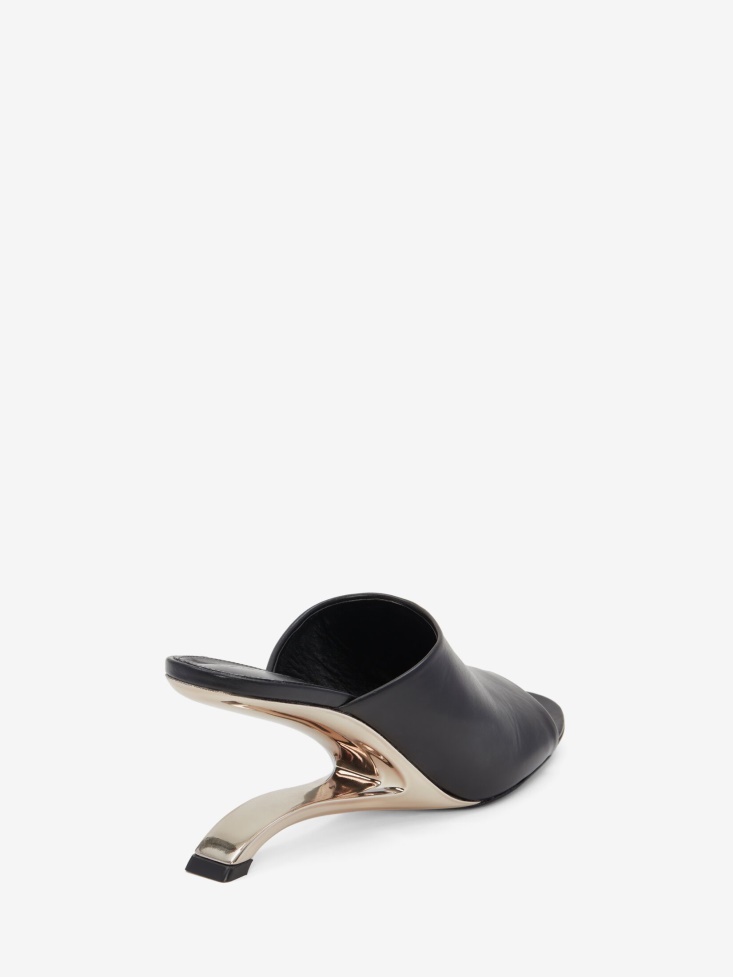Women's Arc Mule Black/Silver Fashion Alexander McQueen