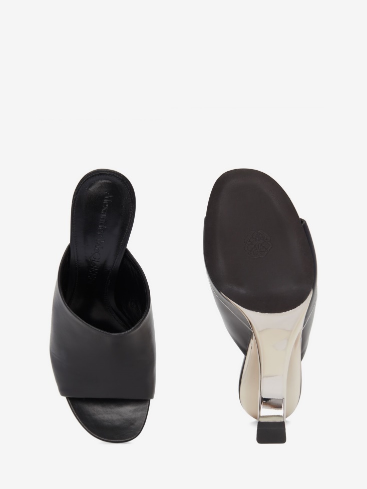 Women's Arc Mule Black/Silver Fashion Alexander McQueen