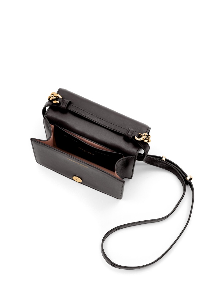 Fashion Alexander McQueen Women's The Four Ring Mini With Chain Black