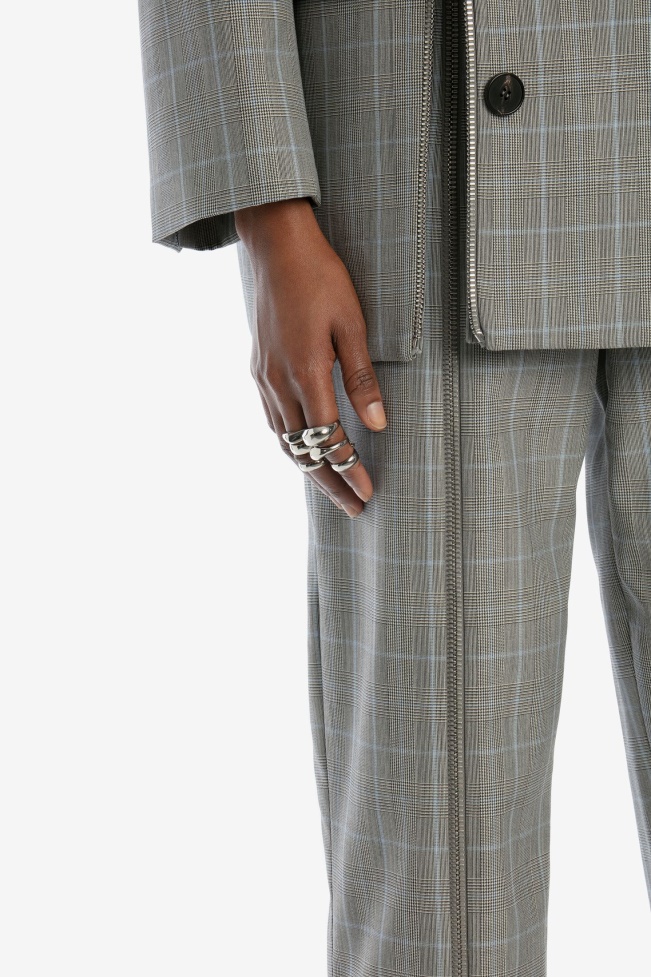 Women's Long Stacked Ring Fashion Alexander McQueen Antique Silver