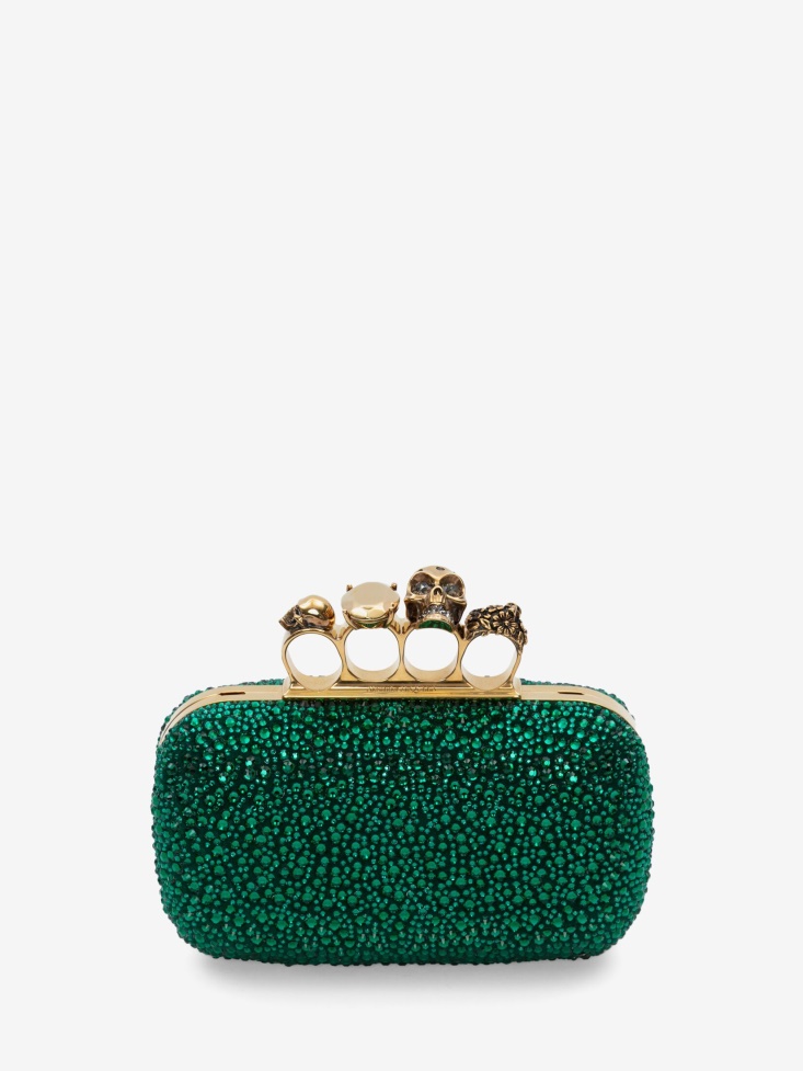 Fashion Alexander McQueen Women's Knuckle Clutch Emerald