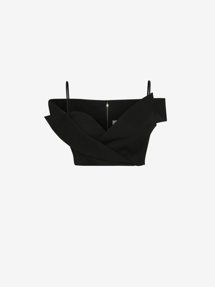 Women's Trompe L'Oeil Tailored Crop Top Black Fashion Alexander McQueen
