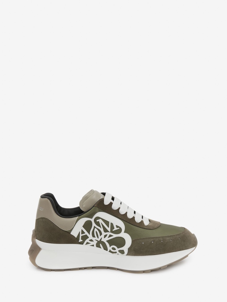 Khaki Men's Sprint Runner Fashion Alexander McQueen