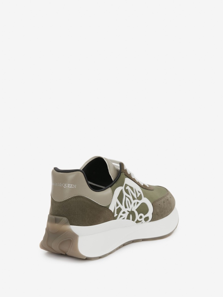 Khaki Men's Sprint Runner Fashion Alexander McQueen