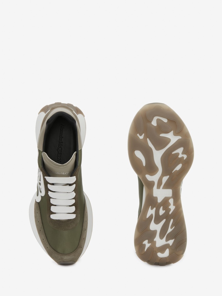 Khaki Men's Sprint Runner Fashion Alexander McQueen