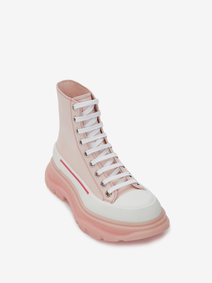Fashion Alexander McQueen Women's Tread Slick Boot Tea Rose/White