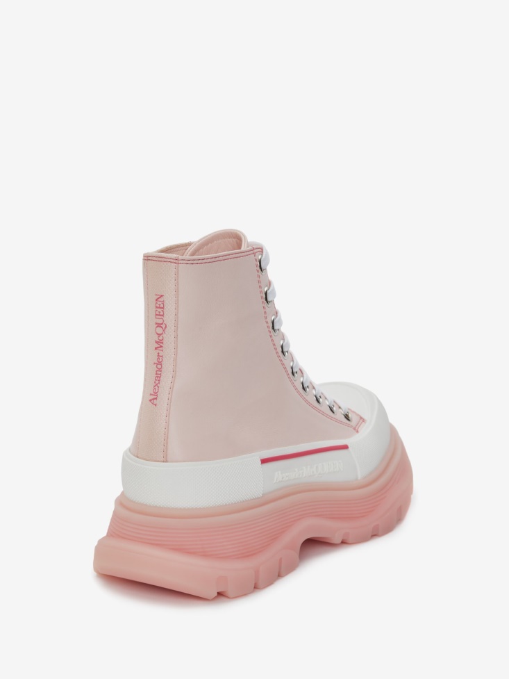 Fashion Alexander McQueen Women's Tread Slick Boot Tea Rose/White
