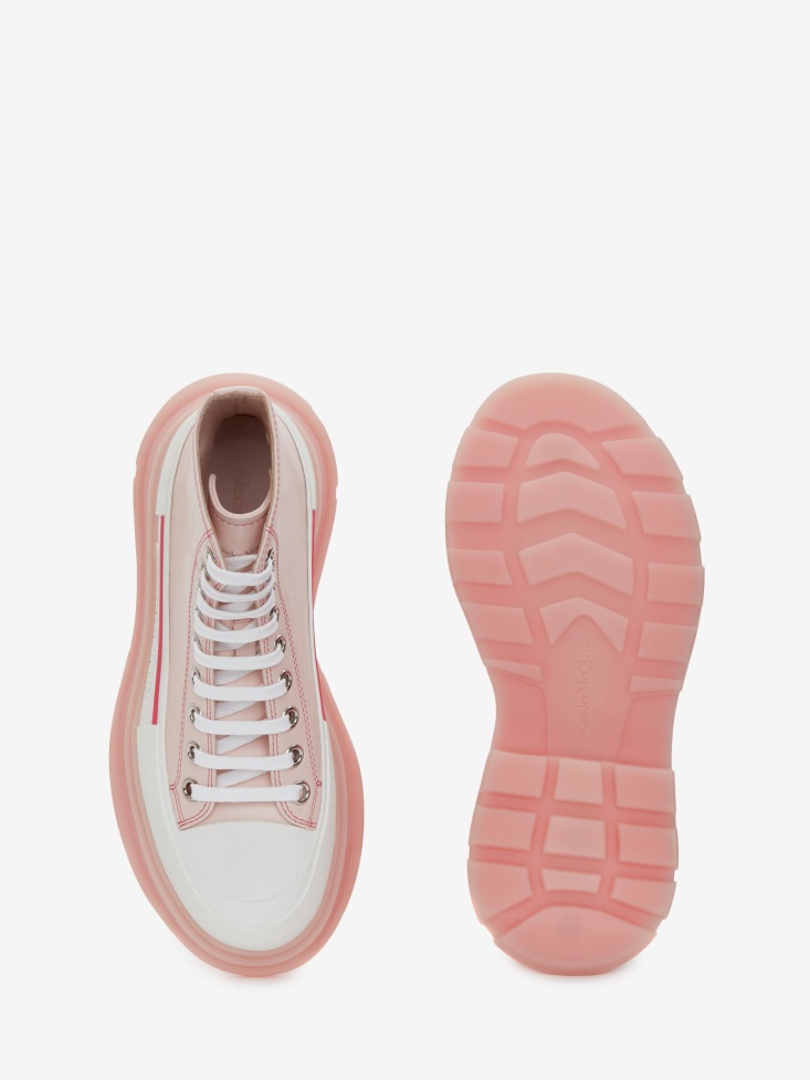 Fashion Alexander McQueen Women's Tread Slick Boot Tea Rose/White