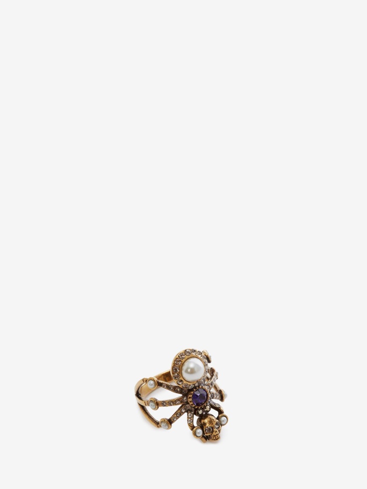 Women's Spider Ring Antique Gold Fashion Alexander McQueen
