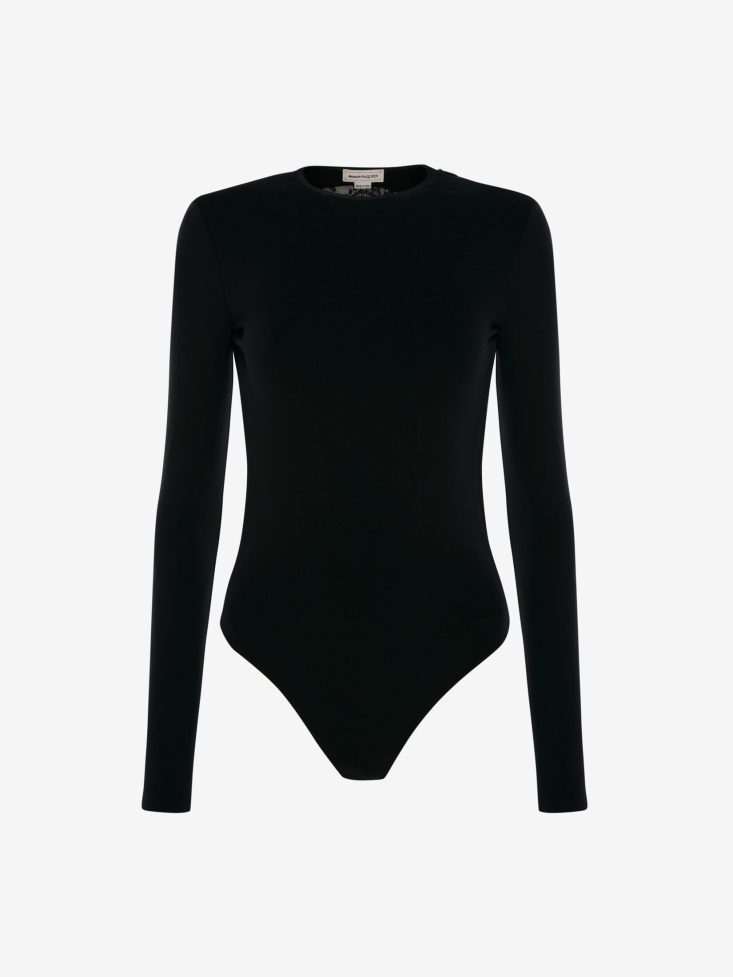 Fashion Alexander McQueen Black Women's Lace Back Bodysuit
