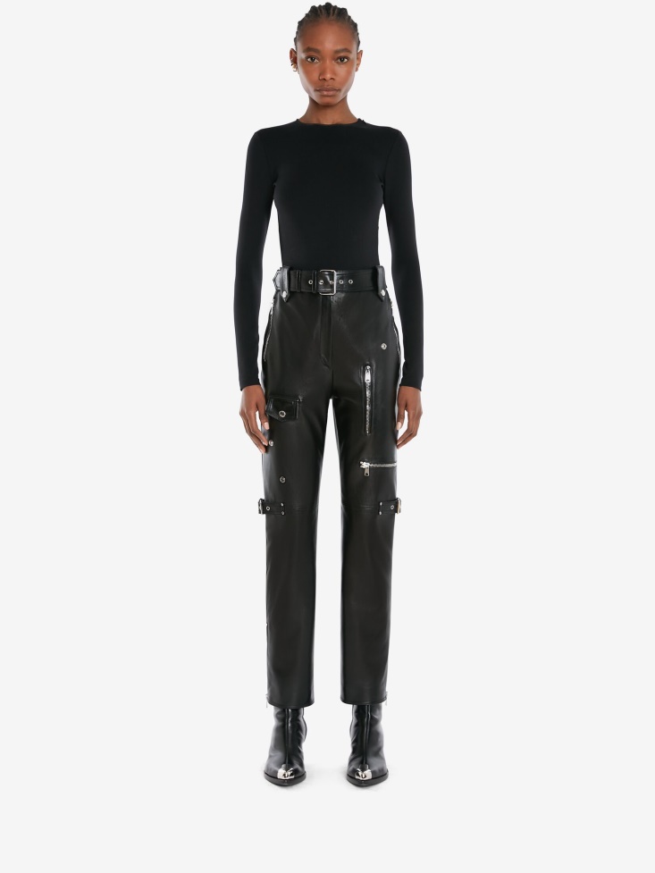 Fashion Alexander McQueen Black Women's Lace Back Bodysuit