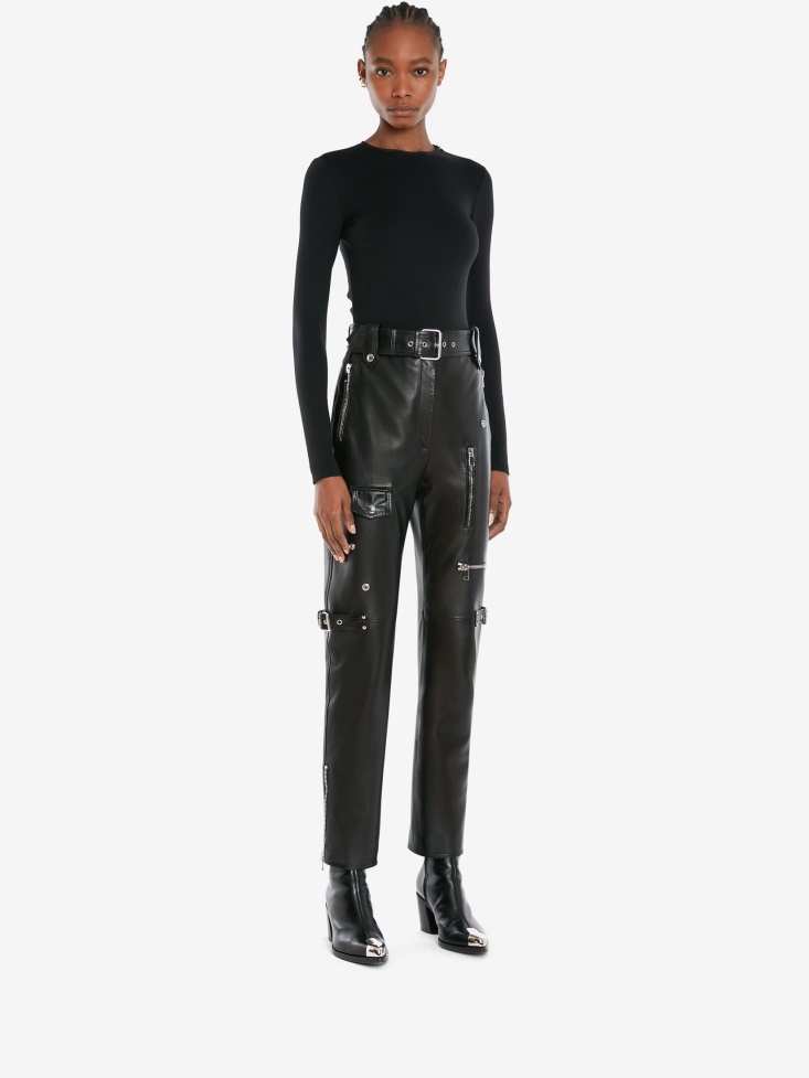 Fashion Alexander McQueen Black Women's Lace Back Bodysuit