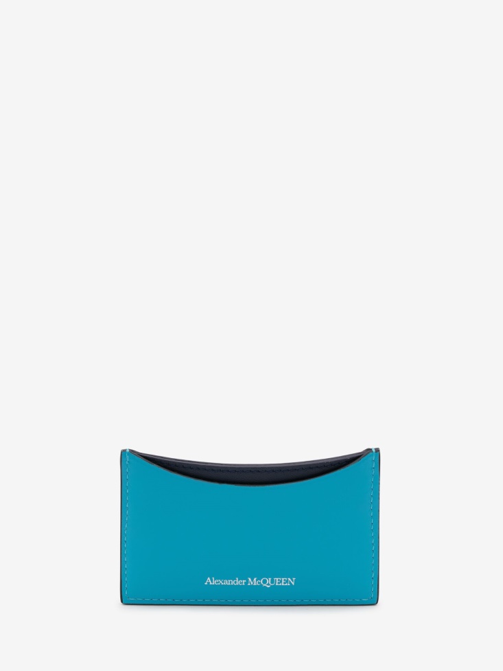 Fashion Alexander McQueen Women's Curve Card Holder Cerulean
