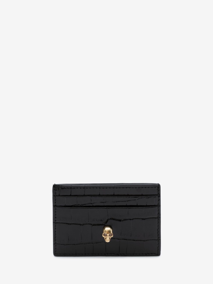 Women's Skull Card Holder Fashion Alexander McQueen Black