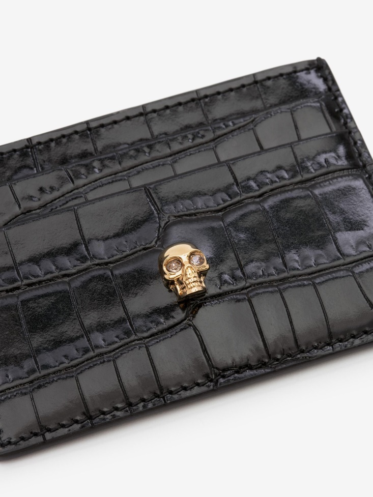 Women's Skull Card Holder Fashion Alexander McQueen Black