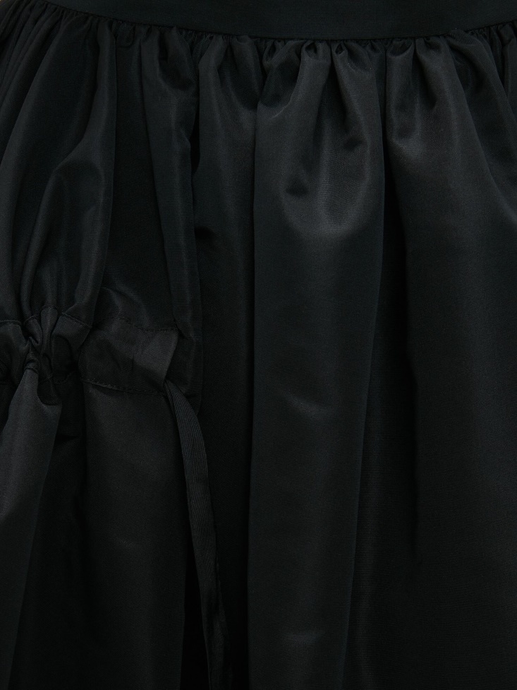 Fashion Alexander McQueen Women's Drawstrings Gathered Midi Skirt Black