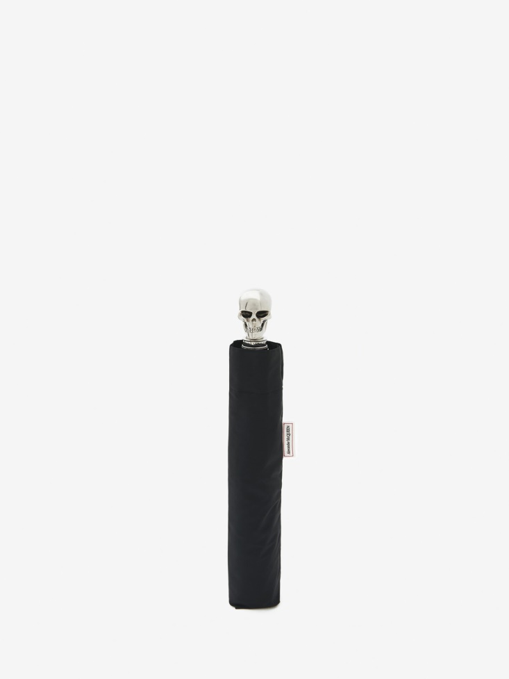Fashion Alexander McQueen Black Men's Skull Folded Umbrella