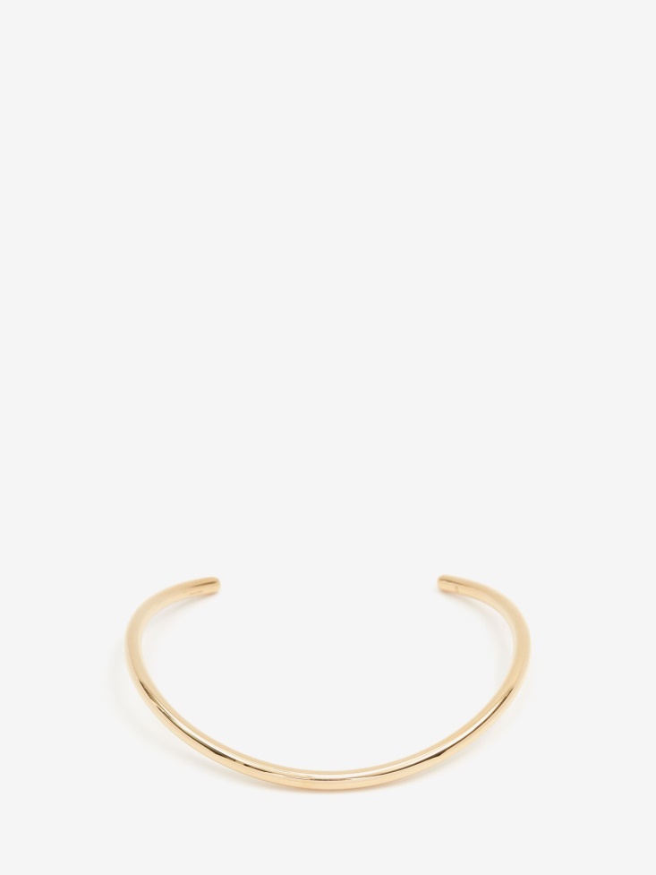 Fashion Alexander McQueen Women's Thin Tubular Choker Antique Gold