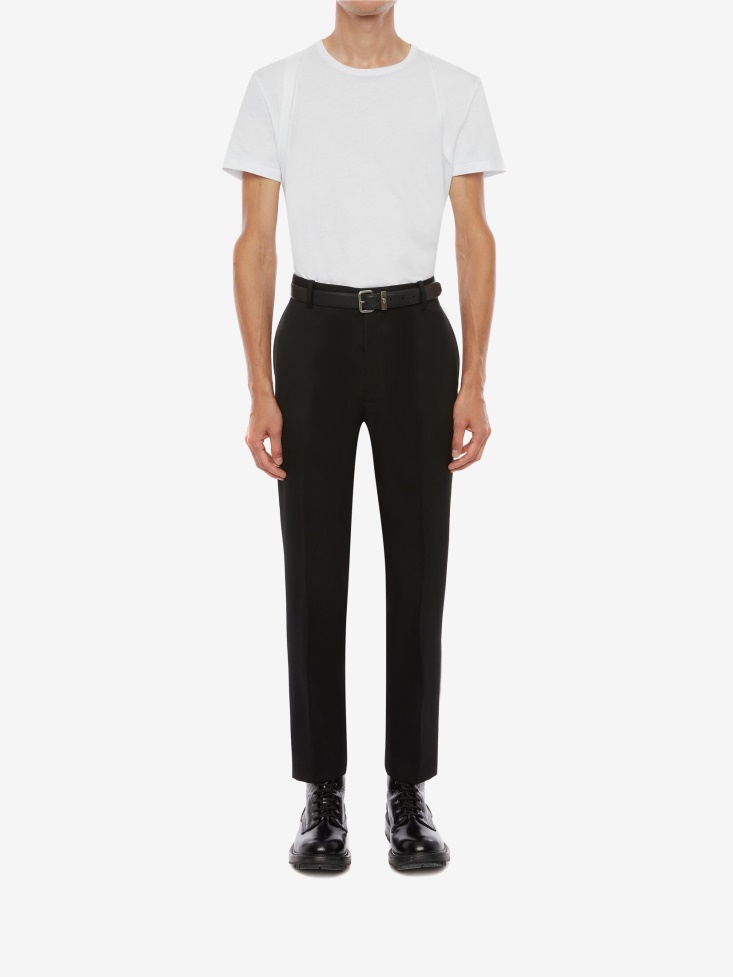 Men's Harness T-Shirt White Fashion Alexander McQueen