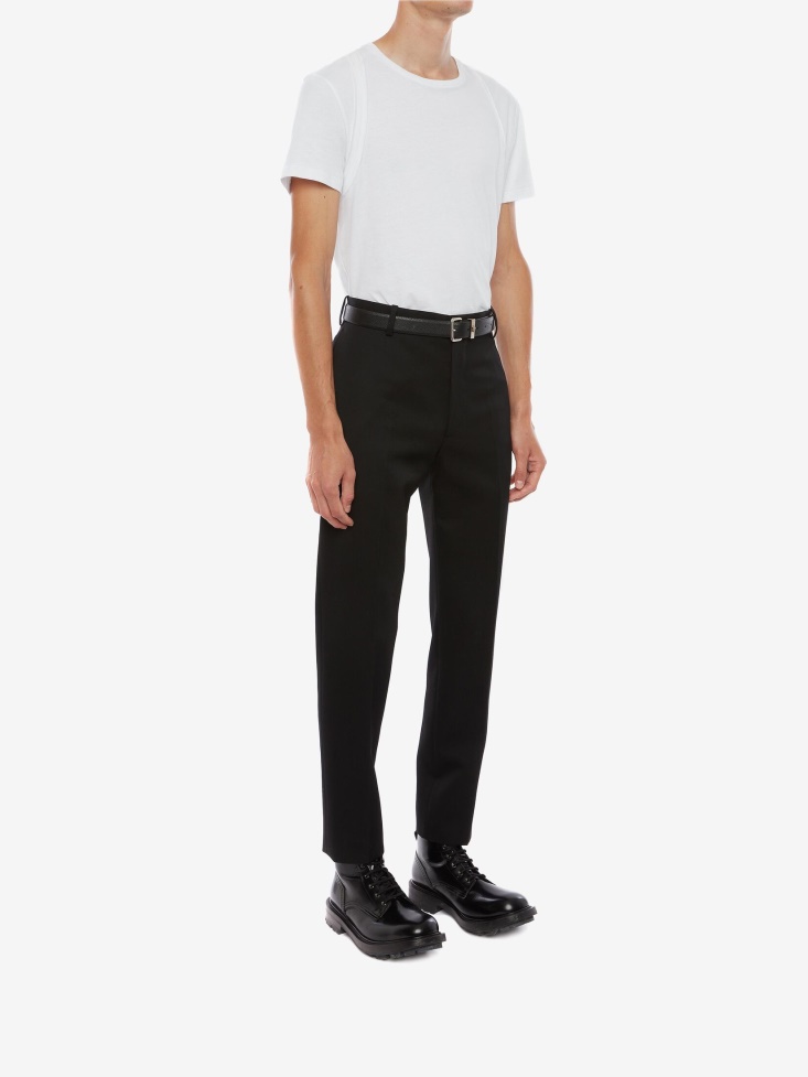 Men's Harness T-Shirt White Fashion Alexander McQueen