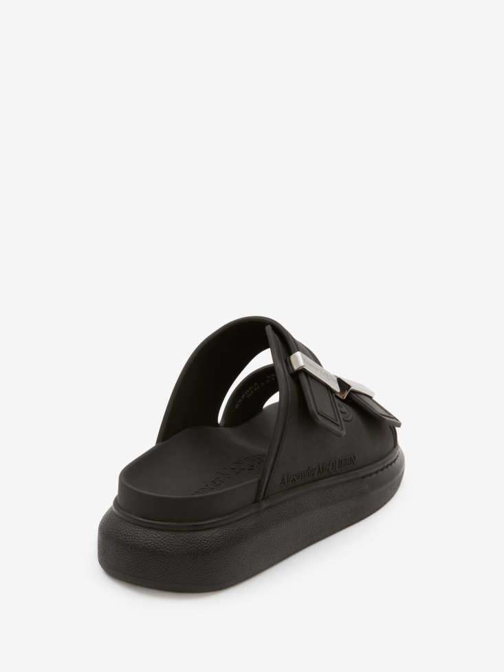 Black/Silver Women's Hybrid Slide Fashion Alexander McQueen