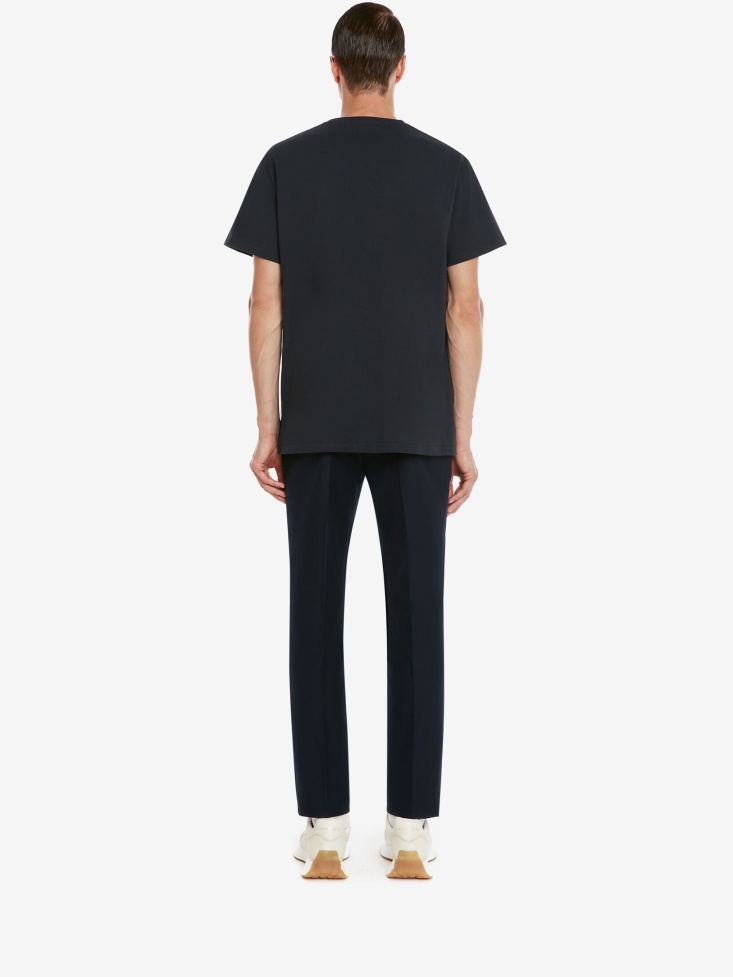 Fashion Alexander McQueen Navy Men's in Graffiti T-Shirt