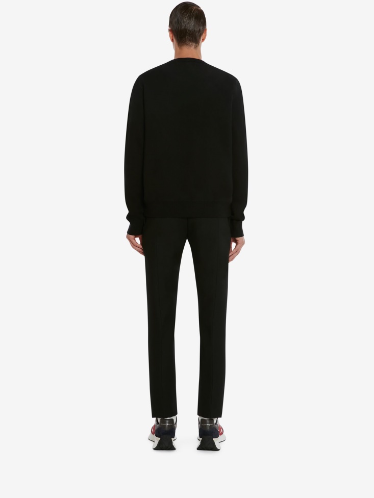 Men's Skull Graffiti Jumper Fashion Alexander McQueen Black/White/Red