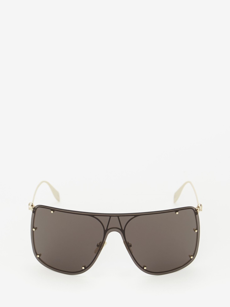 Gold Fashion Alexander McQueen Skull Mask Sunglasses