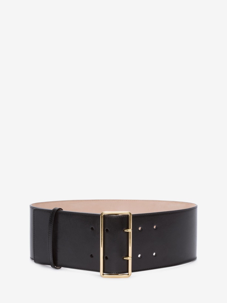 Fashion Alexander McQueen Women's Military Belt Black