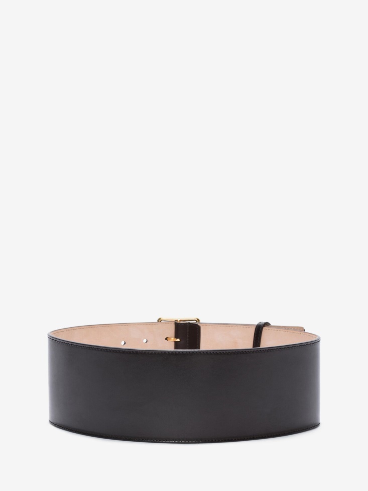 Fashion Alexander McQueen Women's Military Belt Black