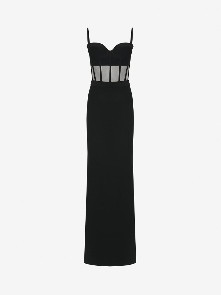 Women's Bustier Evening Dress Fashion Alexander McQueen Black