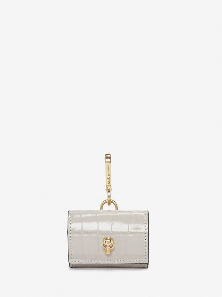 Fashion Alexander McQueen Women's Skull Air Pod Pro Case Grey