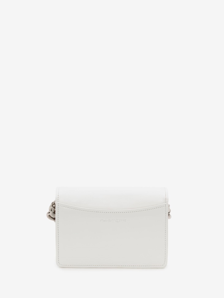 Fashion Alexander McQueen White Women's The Four Ring Mini With Chain