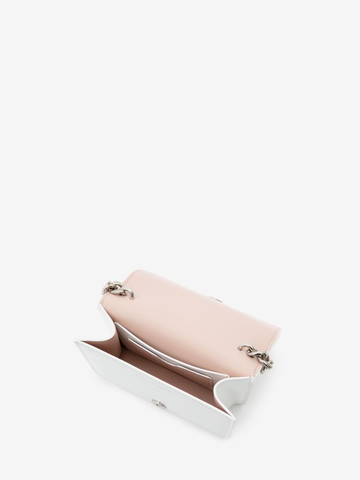 Fashion Alexander McQueen White Women's The Four Ring Mini With Chain