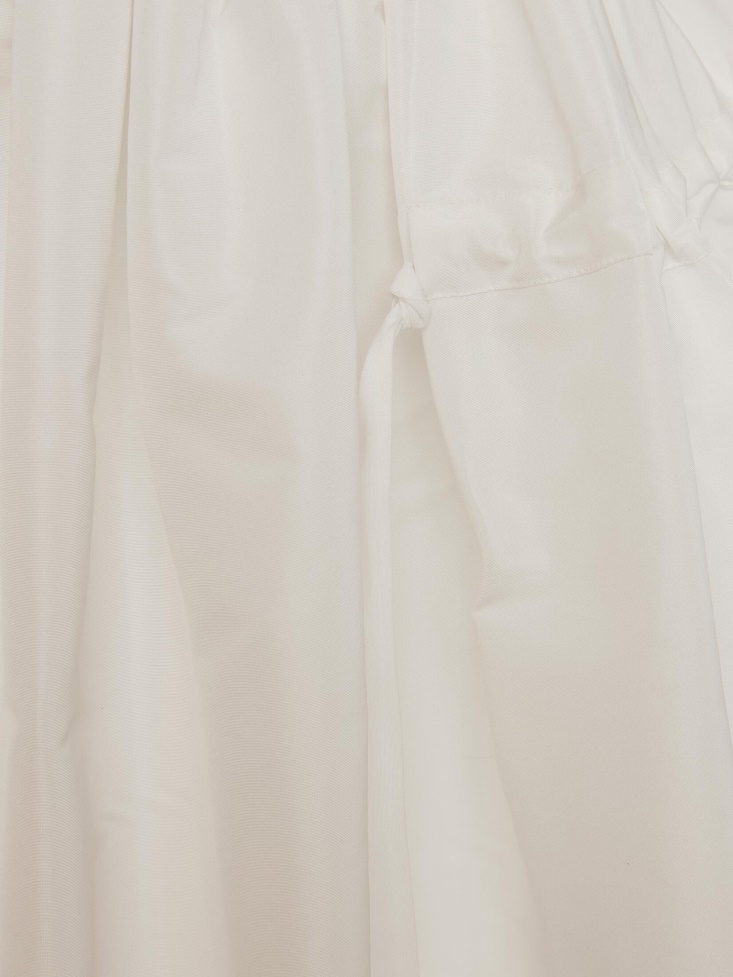 White Fashion Alexander McQueen Women's Drawstrings Gathered Midi Skirt