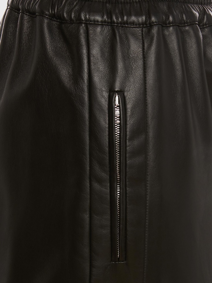 Fashion Alexander McQueen Black Women's Leather Joggers